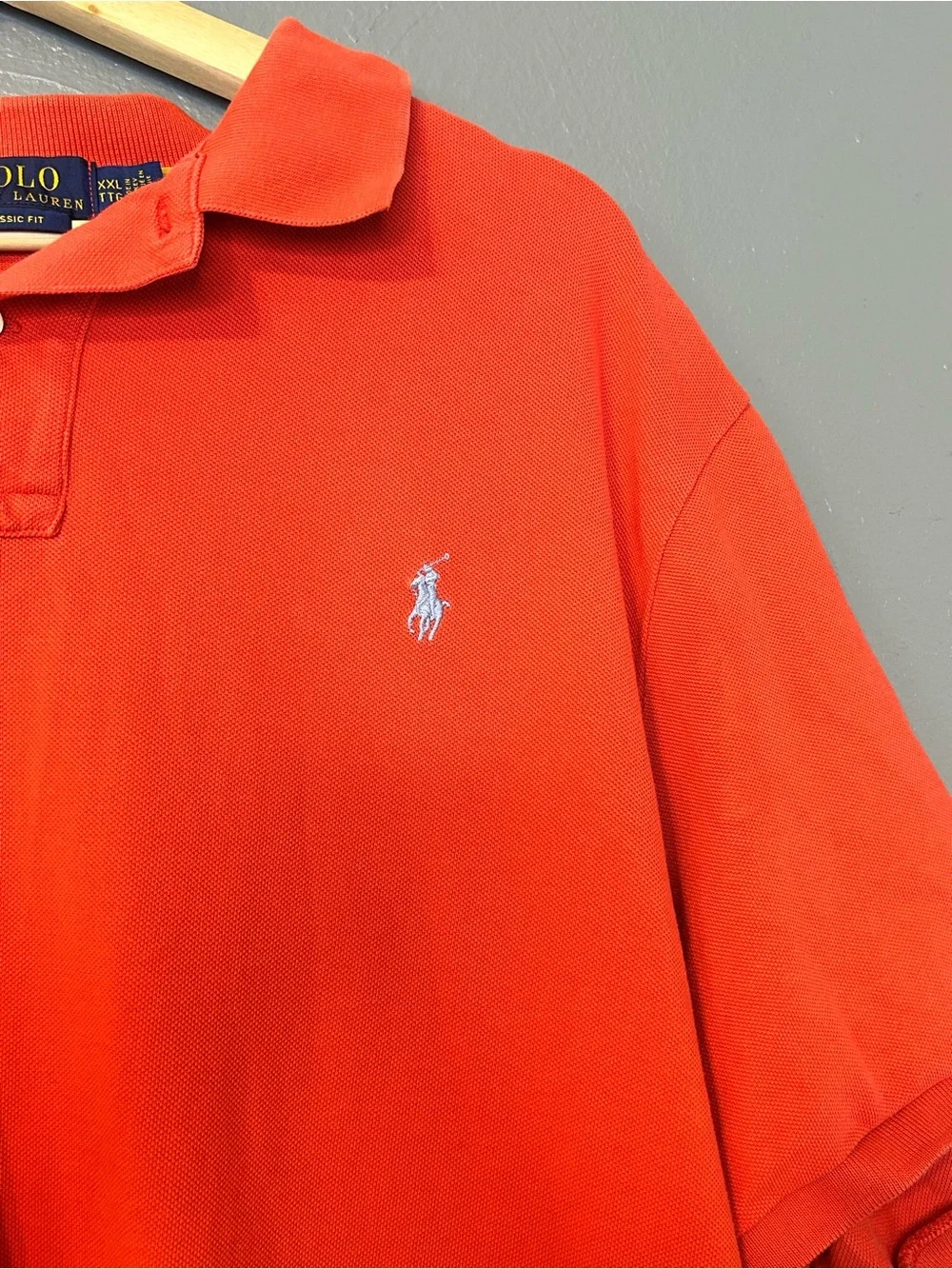 Ralph Lauren Polo Shirt in Bright Red with Embroidered Pony Preppy Mens xxl